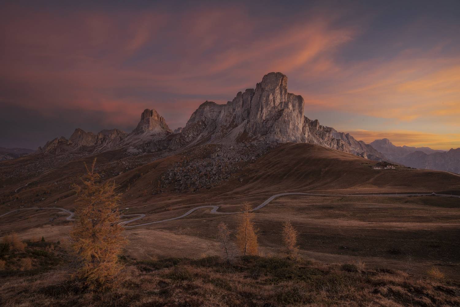 dolomiti, dolomites, sunrise, landscape, sky, sun, mountains, clouds, mountains, italy, Kar&aacute;di Zita