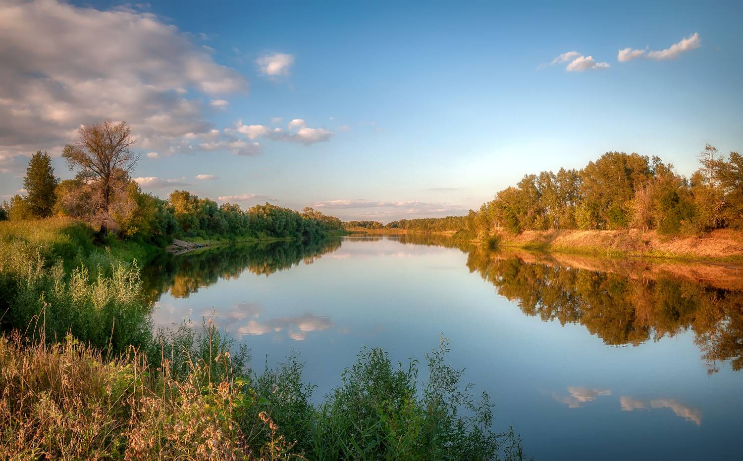 река, борисовка, штиль, сентябрь, Сергей Аникин