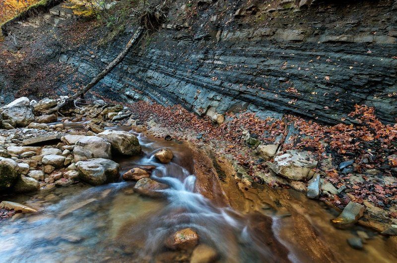 река, пейзаж, осень, камни, скала, природа, вода, Крым, river, landscape, stones, Crimea река Коккозка фото превью
