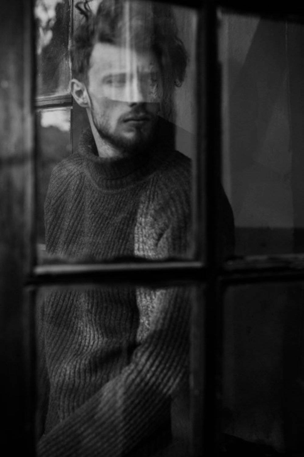 Bw, Glass, Lvov, Man, Portrait, Виктор Корнеев