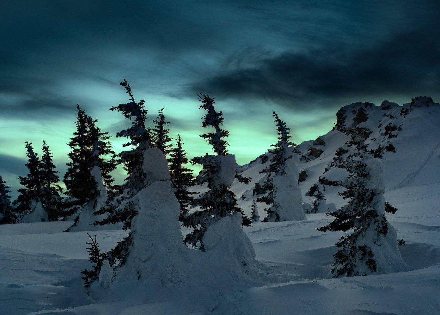 Горы, Зима, Снег, Таганай, Урал, Владимир Ляпин