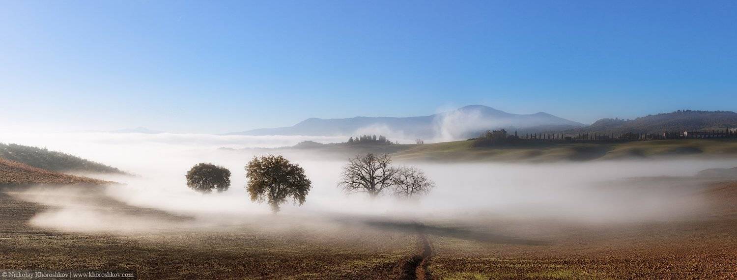 Тоскана, Италия, пейзаж, панорама, природа, Николай Хорошков