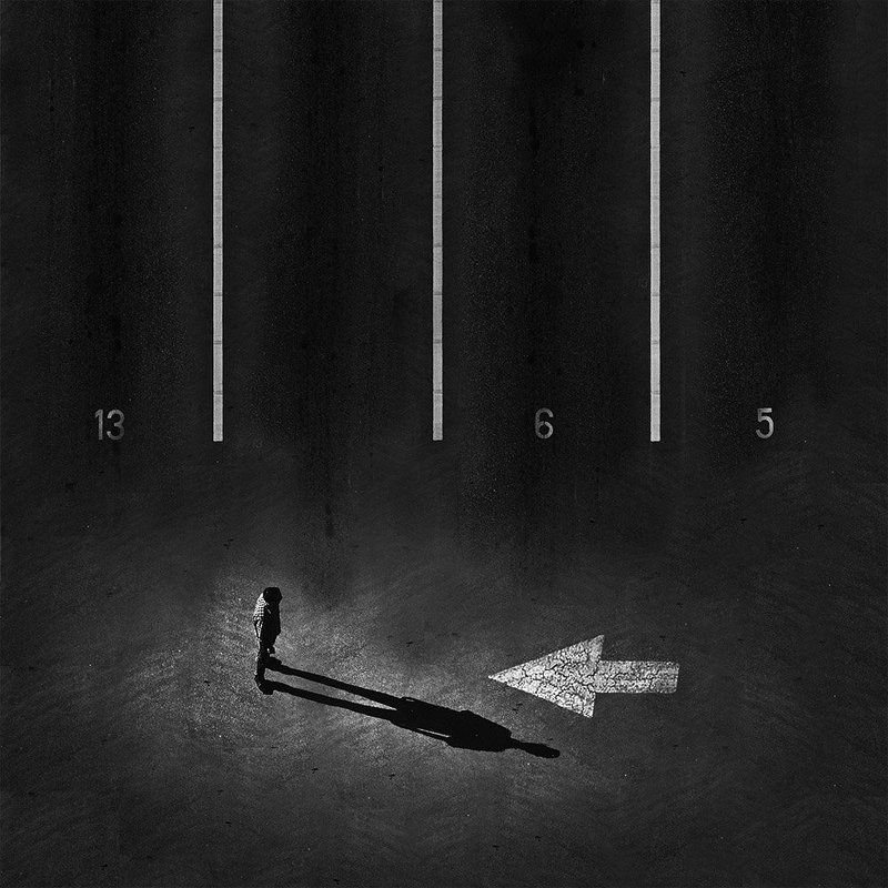 fineart, creative, concept, tree, minimal, street, numbers All i did was stand and stare фото превью