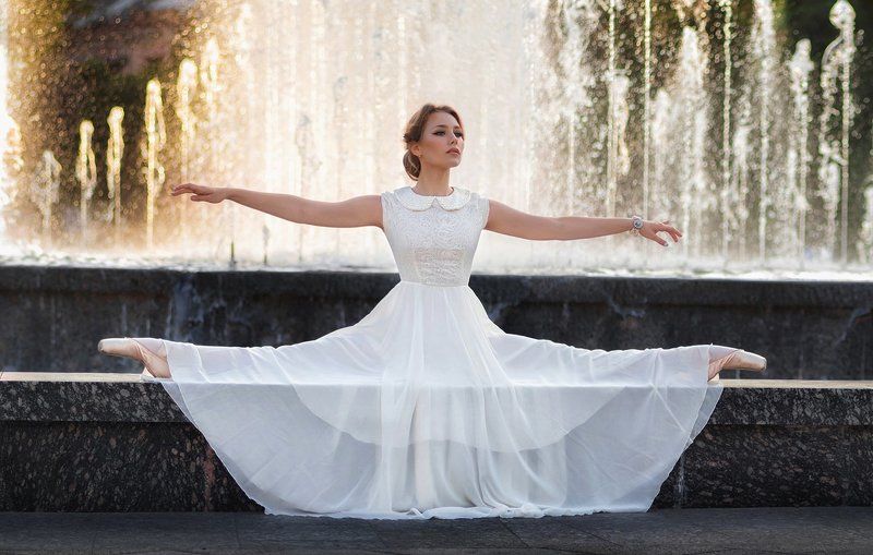 балерина, город, портрет, закат *** фото превью