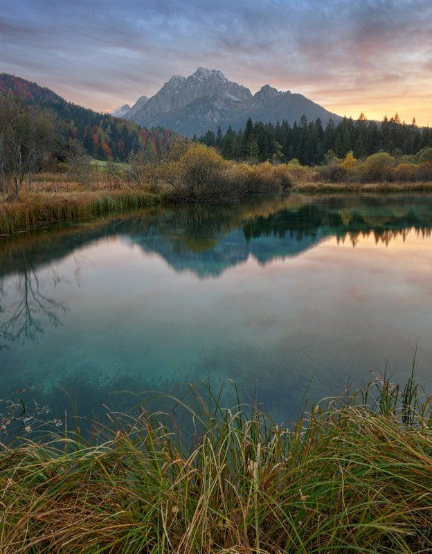 Альпы, Словения, озеро Зеленцы, Мангарт, Alps, Slovenia, Zelenci, Mangart *** фото превью