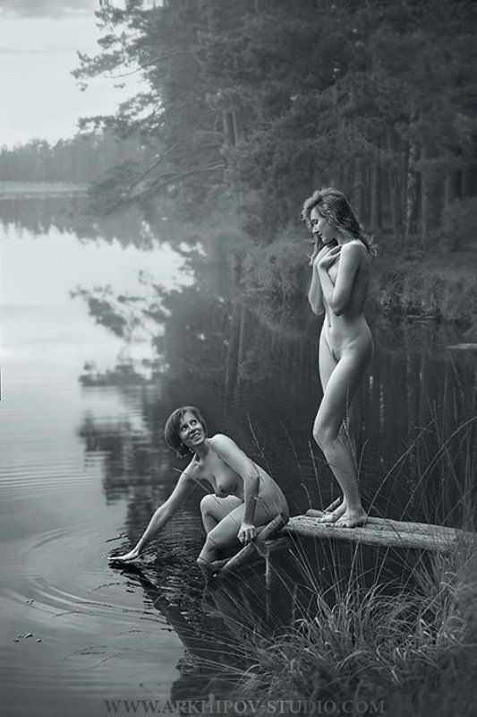 Утро на озере фото превью