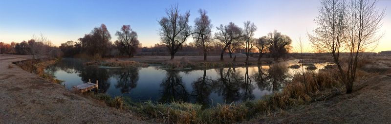 Осенний рассвет фото превью