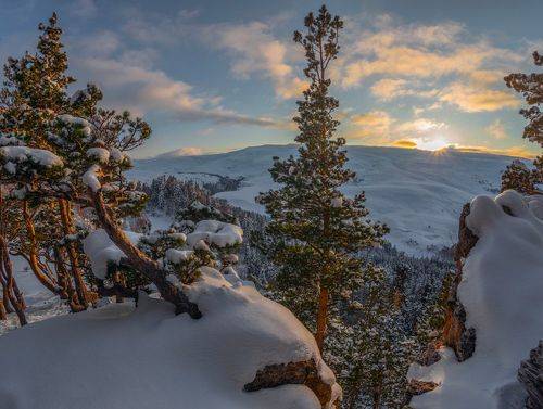 Закат на плато Лаго-Наки