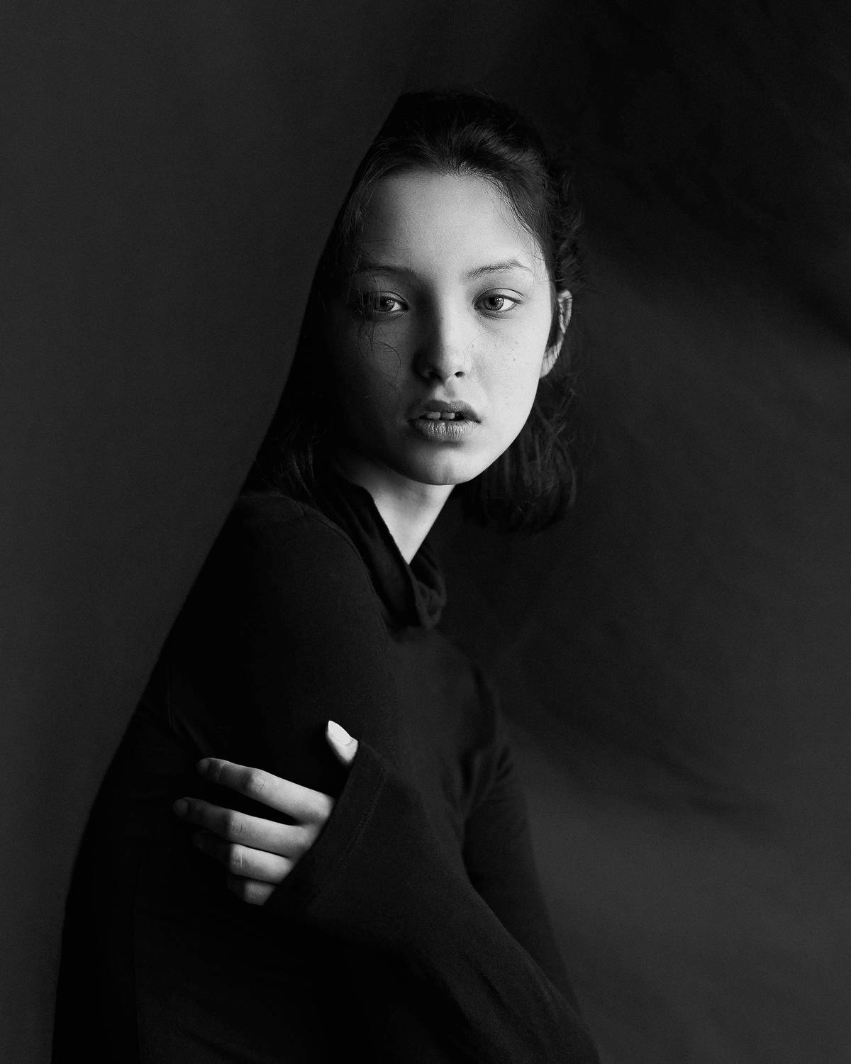 portrait, art, bnw, girl, woman, beautiful, canon, tamron, 70-200mm, Ковалев Иван