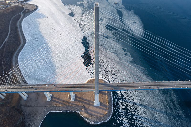 владивосток, мост, пилон, русский мост, мосты владивостока, мост на русский остров, приморье Русский мост фото превью