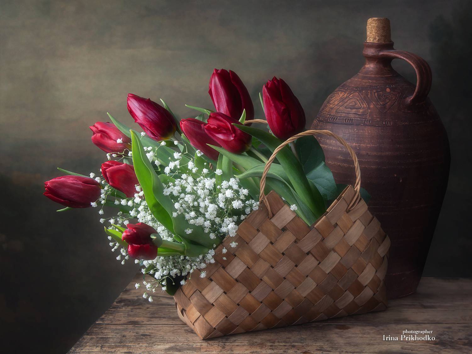 натюрморт, цветы, тюльпаны, букеты, Приходько Ирина