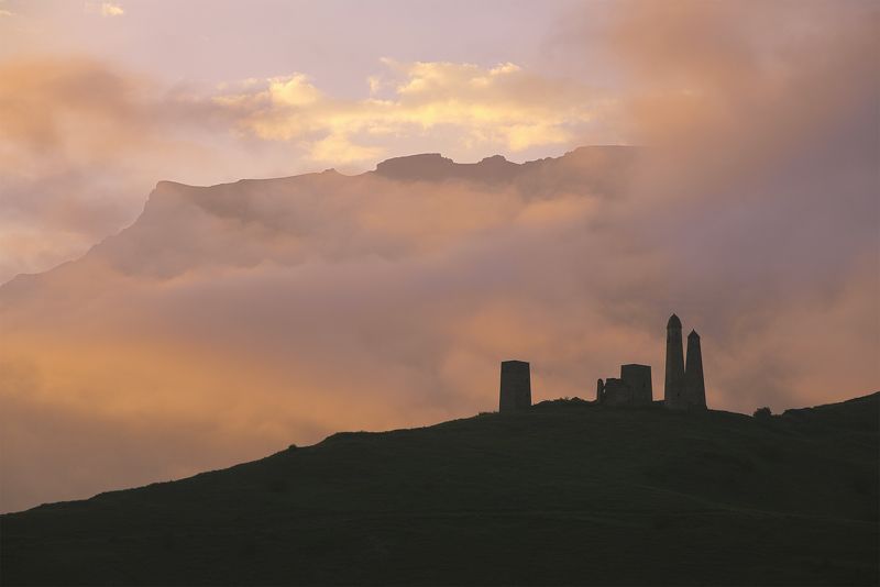 кавказ, ингушетия, башни  фото превью