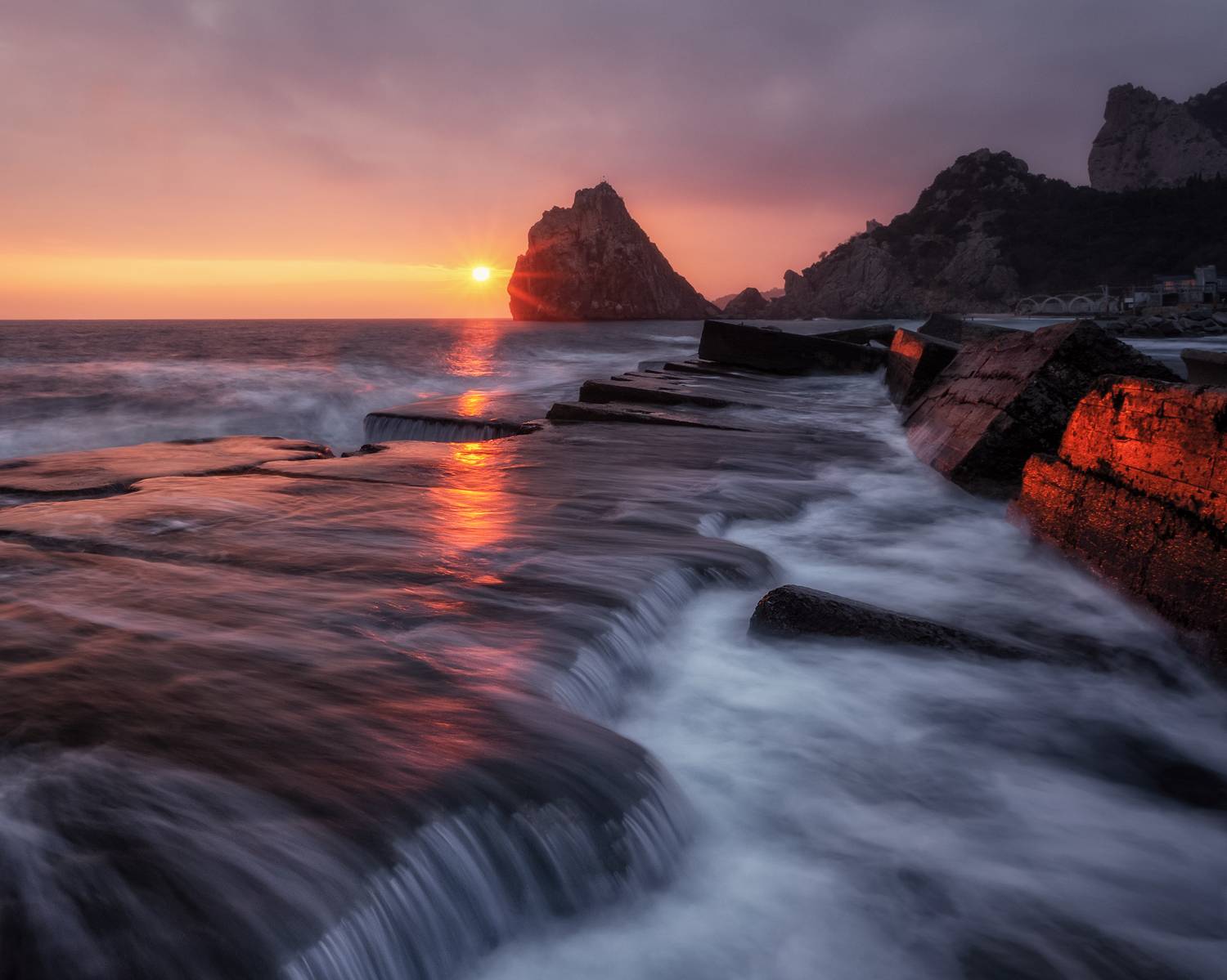 крым, закат, море, морской пейзаж, пейзаж, симеиз, горы, crimea, landscape, Дмитренко Екатерина