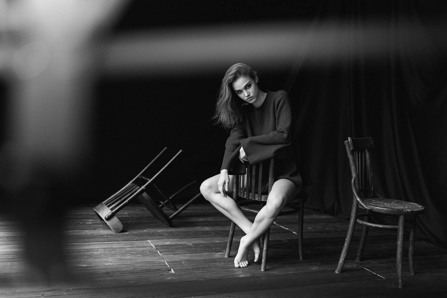 portrait, art, bnw, girl, woman, beautiful, canon, tamron, 70-200mm, Ковалев Иван