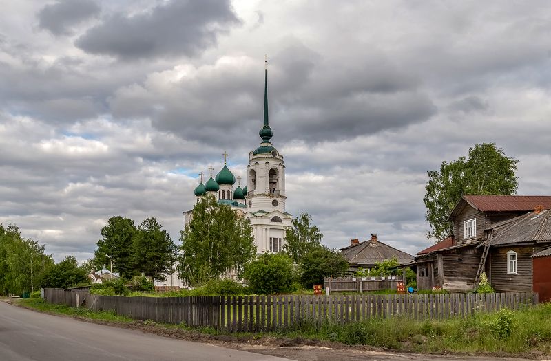 сольвычегодск, строгонов, собор, улица, забор, дома, огород. Сольвычегодск. фото превью