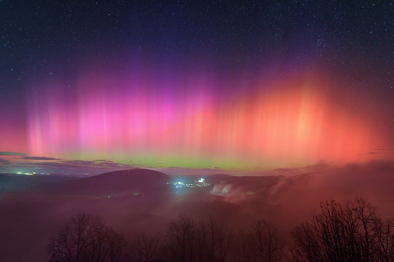 northern lights, storm, night, sky, stars, lights, aurora Aurora storm фото превью