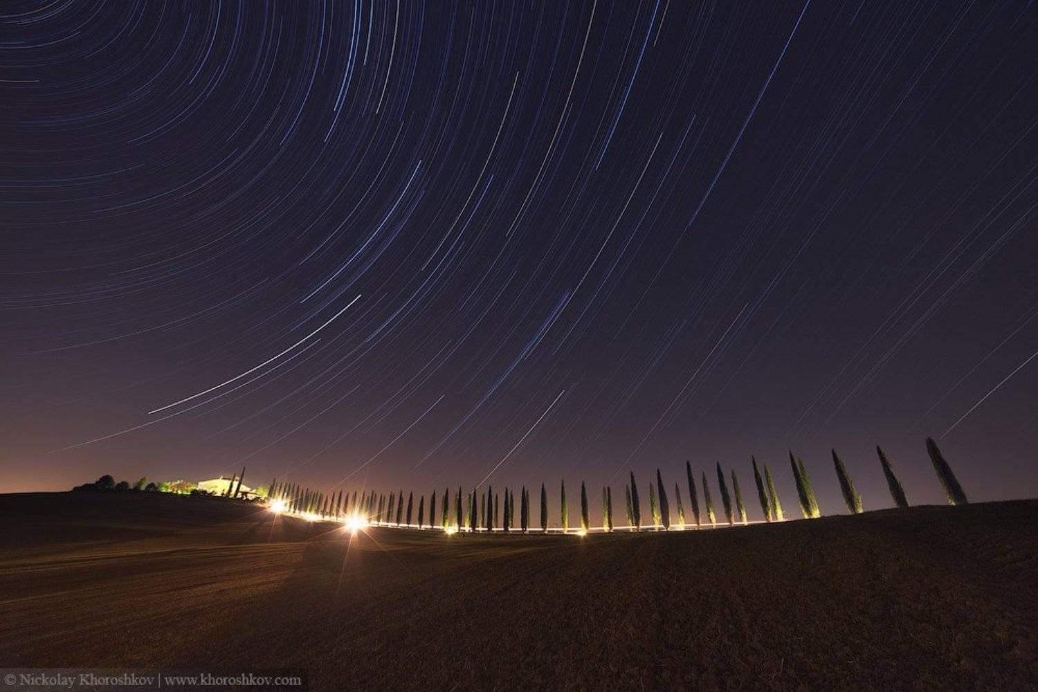 Италия, Ночной пейзаж, Пейзаж, Тоскана, Николай Хорошков