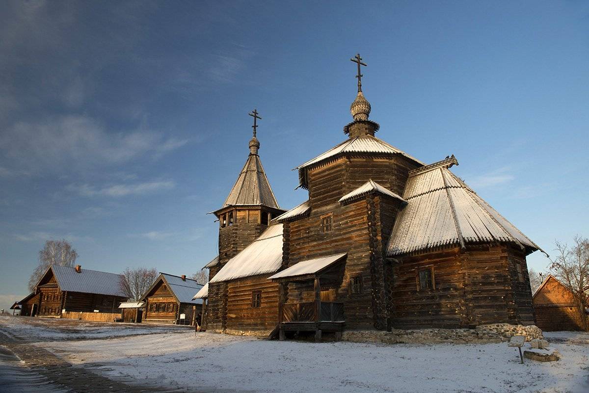 храм, дерево, церковь, изба, бревенчатый, Марина Мудрова