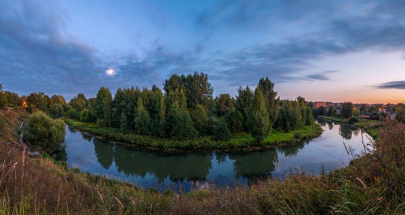 Закат, Пейзаж, Подмосковье, Химки, Яковлево Река Клязьма в районе Яковлево,Химкинского округа. фото превью