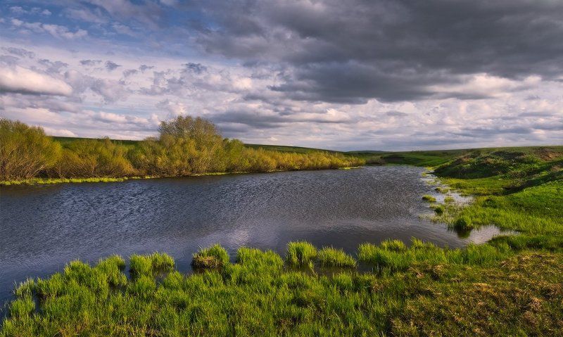 Облака, Речка *** фото превью