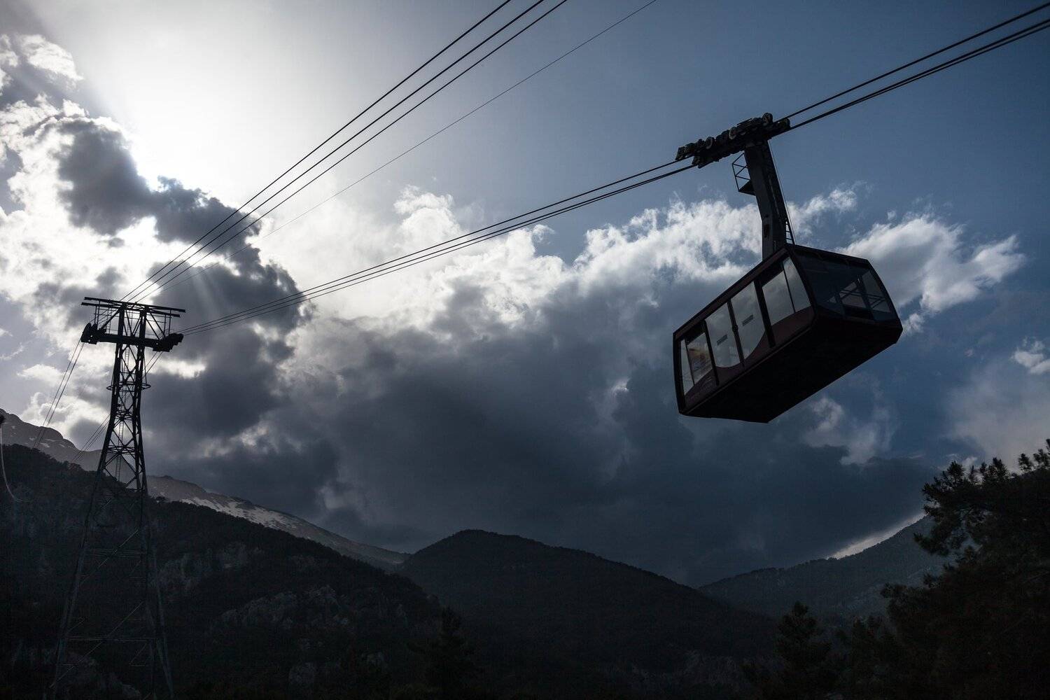 Турция, Кемер, путешествия, туризм, фуникулер, канатная дорога, небо, пейзаж, Иван Губанов