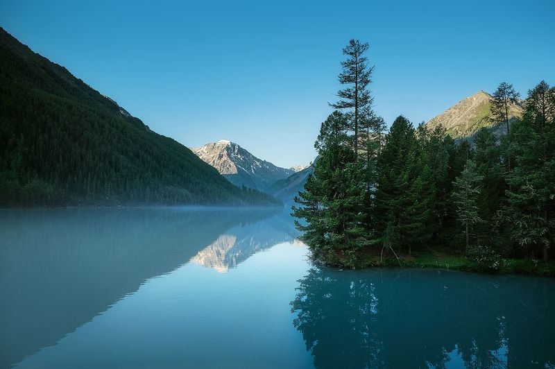 Утро у озера Кучерлинское фото превью