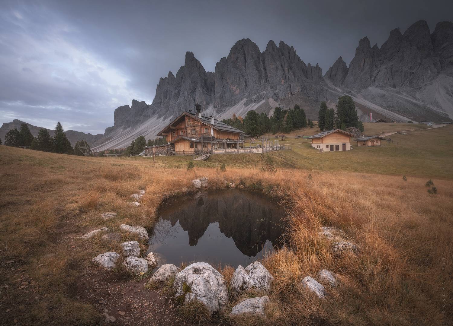 dolomiti, dolomites, sunrise, landscape, sky, sun, mountains, reflections, italy, italia, Kar&aacute;di Zita