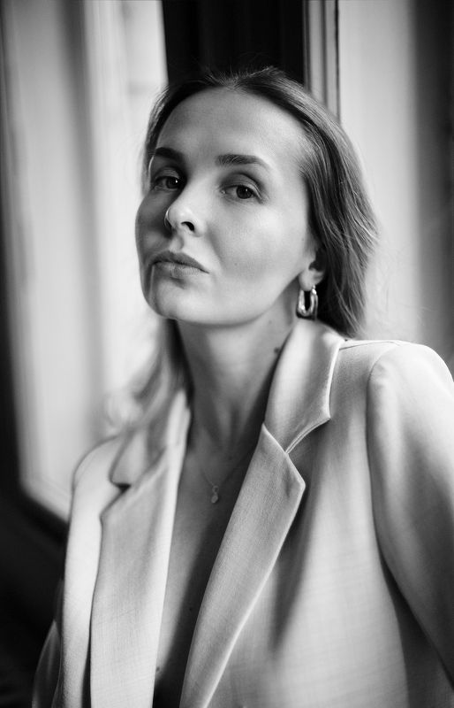 портрет, портретная фотография, женский портрет, естественный свет, фотосессия, чб, девушка, естественность, nikon d810, 50mm Ася фото превью