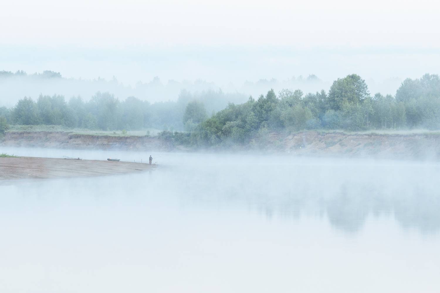 пейзаж, природа, лето, республика коми, рассвет, туман, Mysov Ivan