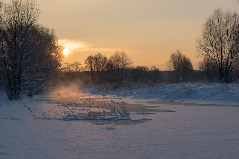 Зимнее утро фото превью