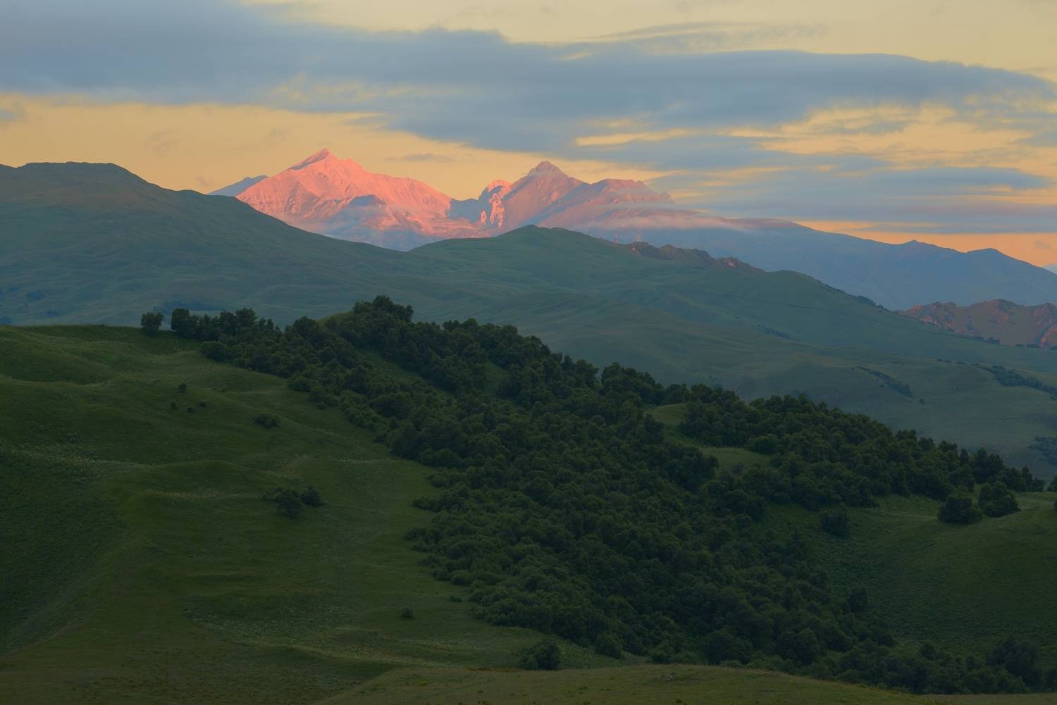 горы лето кавказ рассвет, Александр Жарников