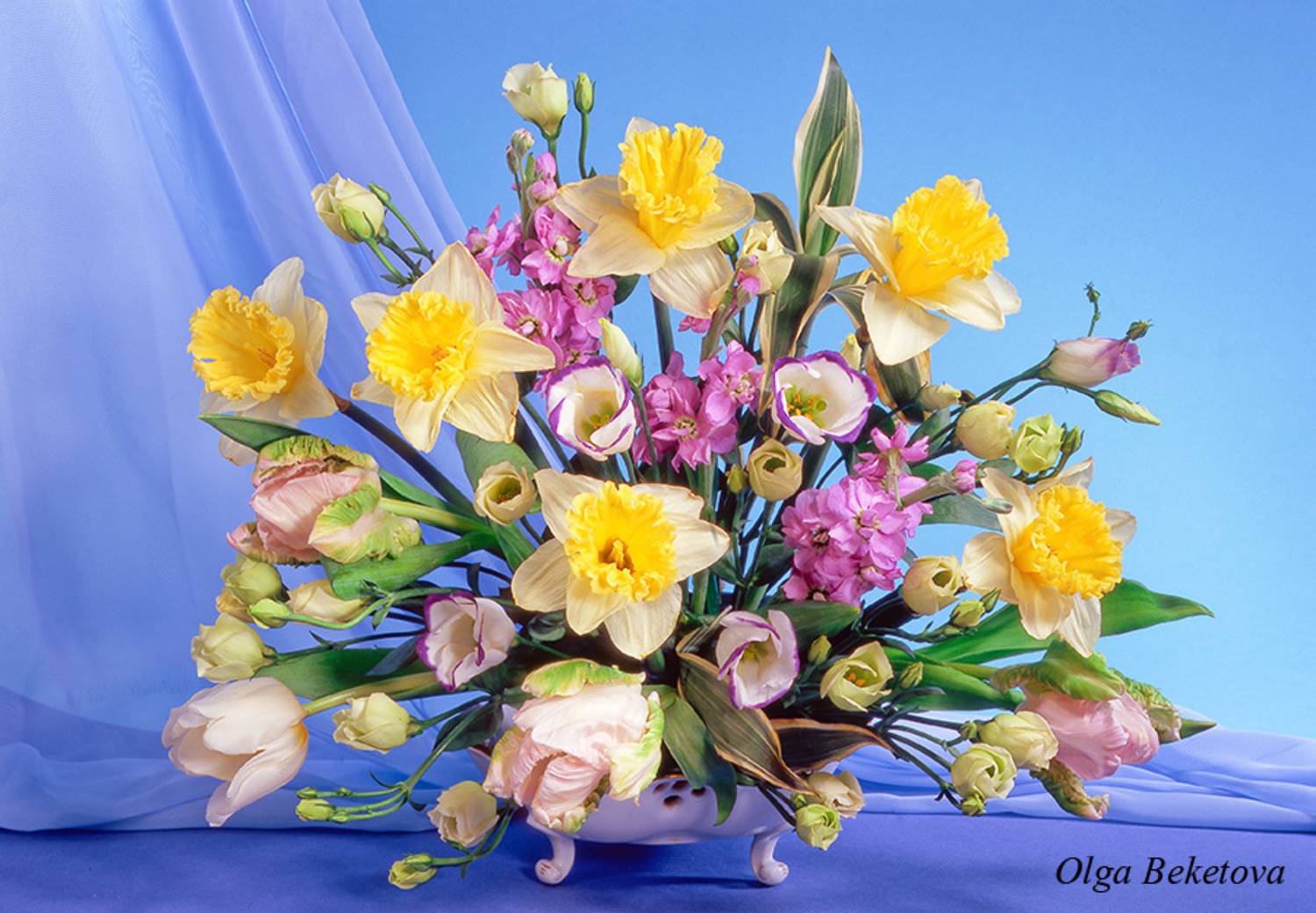 цветы, нарциссы, букет, Бекетова Ольга