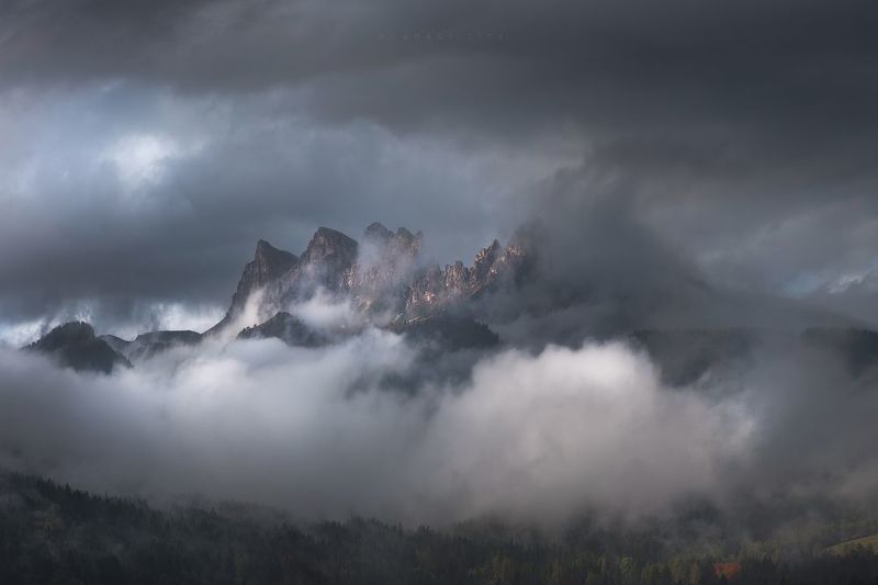 dolomiti, dolomites, sunrise, landscape, sky, sun, mountains, clouds, mountains, italy Covered by Clouds фото превью