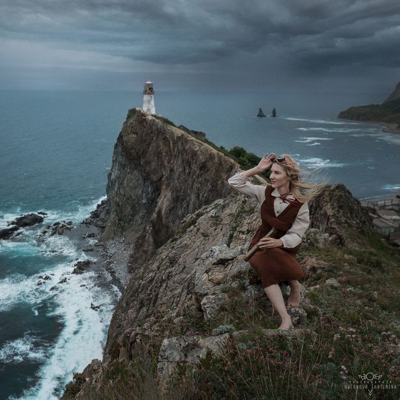 маяк, море, приморье, ветер, скалы, бухта, рудный Дочь смотрителя маяка фото превью