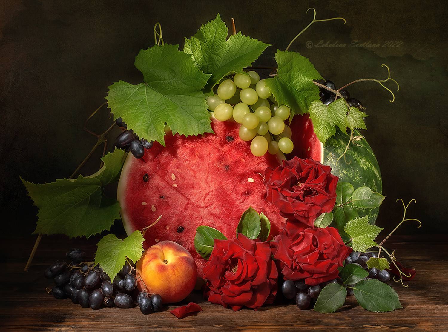 арбуз,летний,розы, Светлана Л.