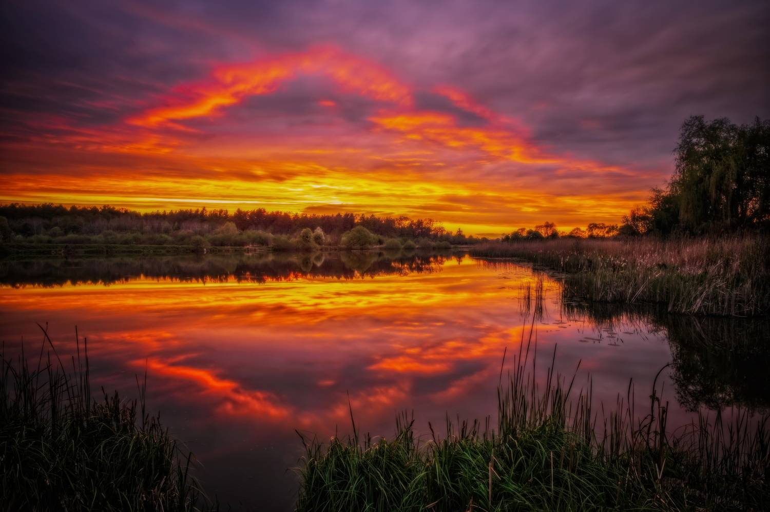 ukraine, lviv, sunset, autumn, украина, львовская область, весна, вечер, закат, озеро, морозы, бартатов, Вовк Сергей