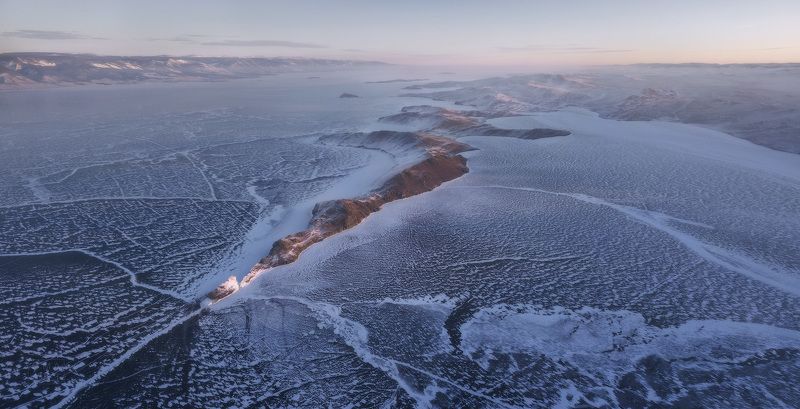байкал, лед, хужир, байкал зимой, иркутская область, сибирь  фото превью