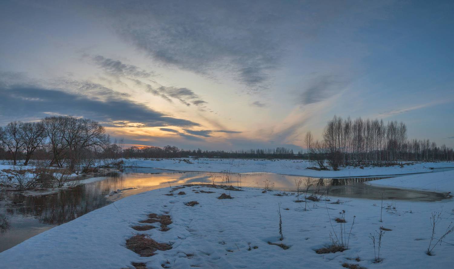 рассвет, река , весна, Свистков Александр
