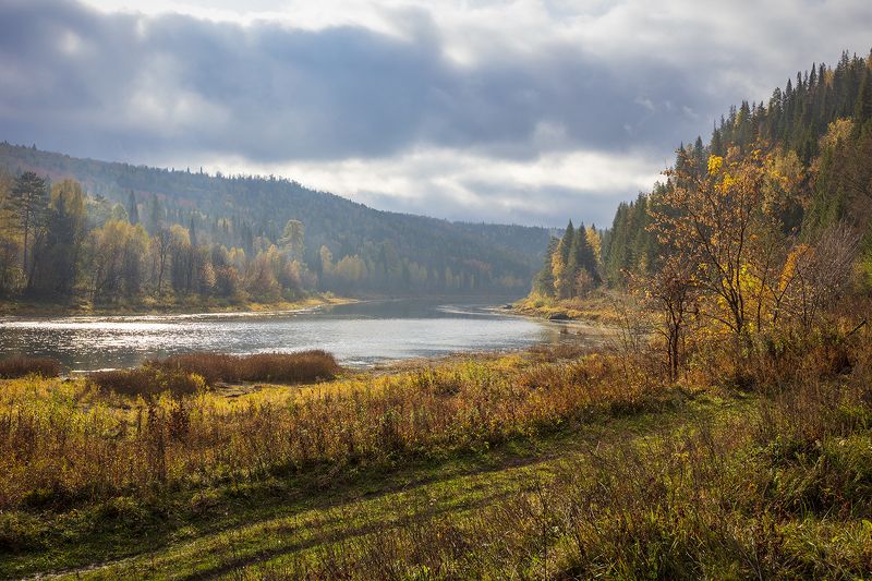 урал, саргая, река, утро, осень, пейзаж, Осень. фото превью
