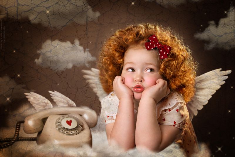 #детскийпортрет #артфотография #цифровоеискусство #ангелы #детиангелы #концептуальнаяфотография На облаках фото превью