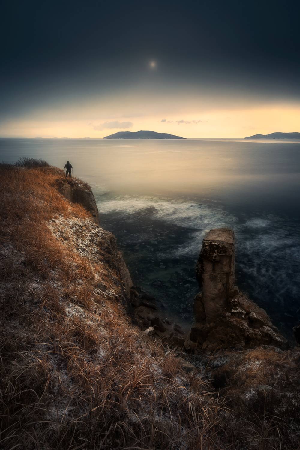 утро, весна, море, скалы, Андрей Кровлин