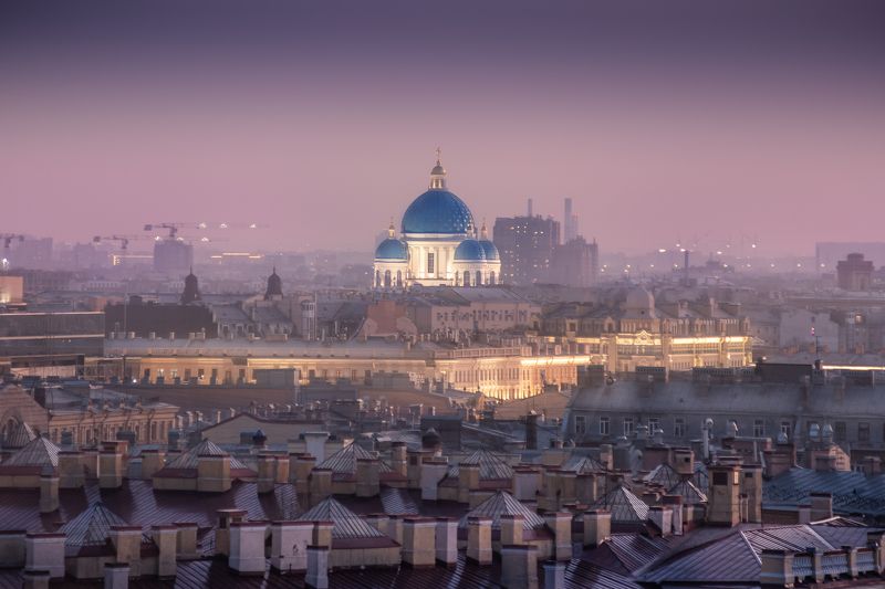 город, санкт-петербург, закат, собор Доминанта… фото превью