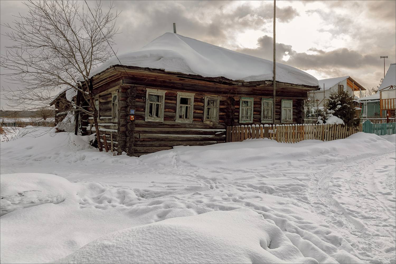 пейзаж, зима, деревня, свет, цвет, александр никитинский, Никитинский Александр