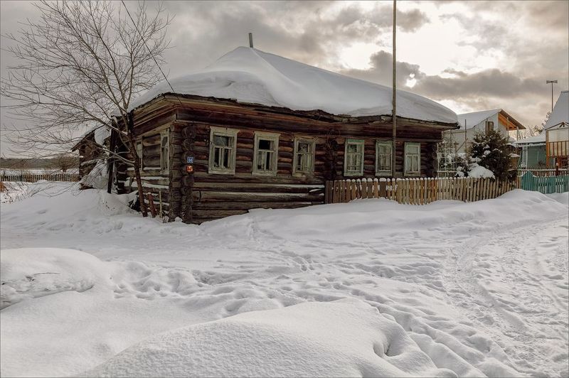пейзаж, зима, деревня, свет, цвет, александр никитинский На закате жизни... фото превью