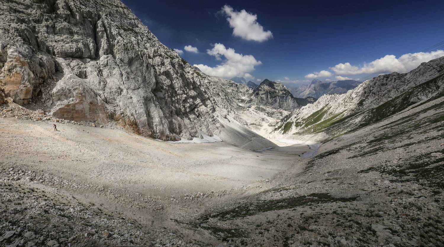 словения, горы, бовец, человек, облака,, Марат Макс.