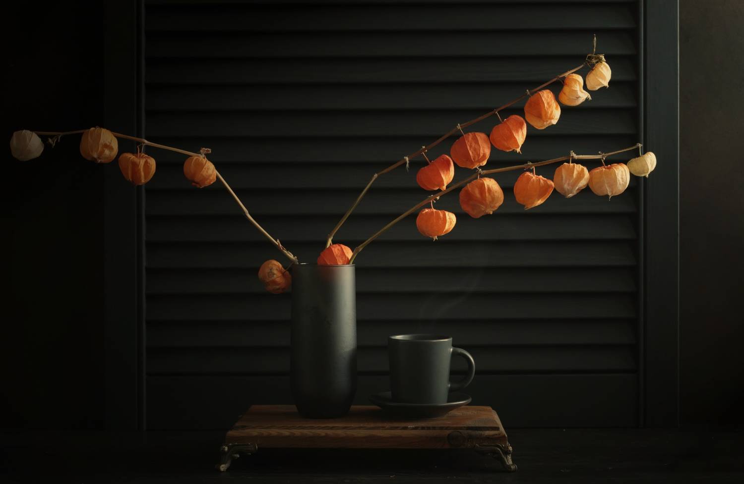 физалис, ваза, натюрморт, напиток, чай, оттенки, цвета, кофе, physalis, vase, still life, drink, tea, shades, colors, coffee, Стасов Виталий