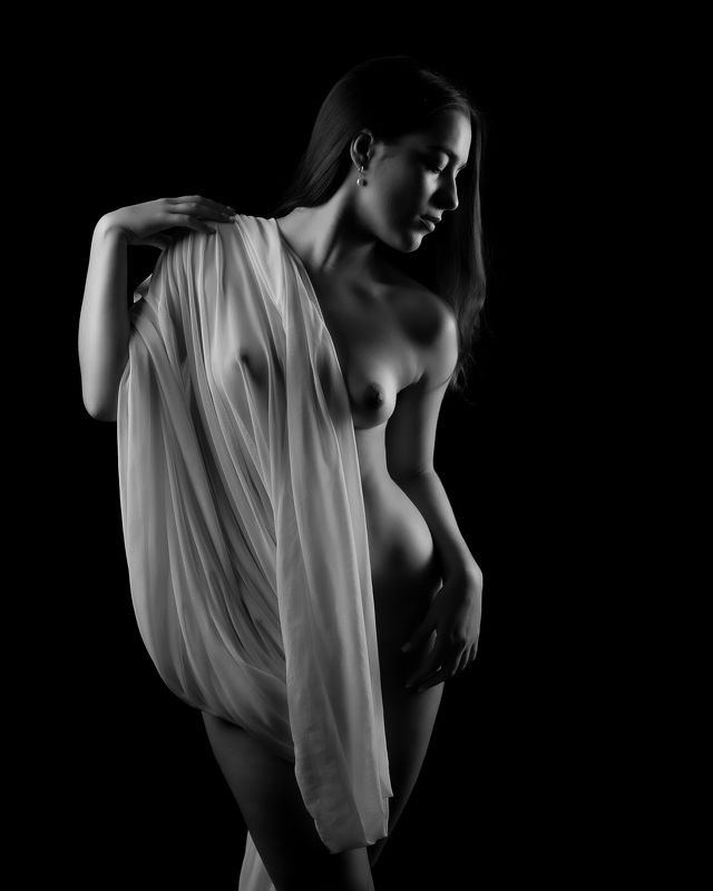 nude, sensual, black & white, erotic, smile, female, body, breast, tattooed, girl, naked, sexy, Sofía фото превью