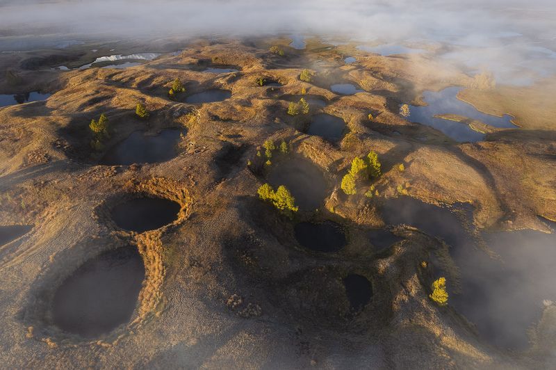 алтай, республика алтай, северо-чуйский хребет, джангысколь Туман алтайских предгорий фото превью