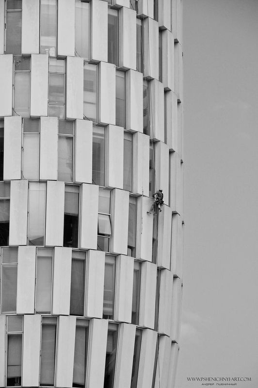 архитектура, минимализм, концепт, чёрно-белое, окна, геометрия, человек One фото превью