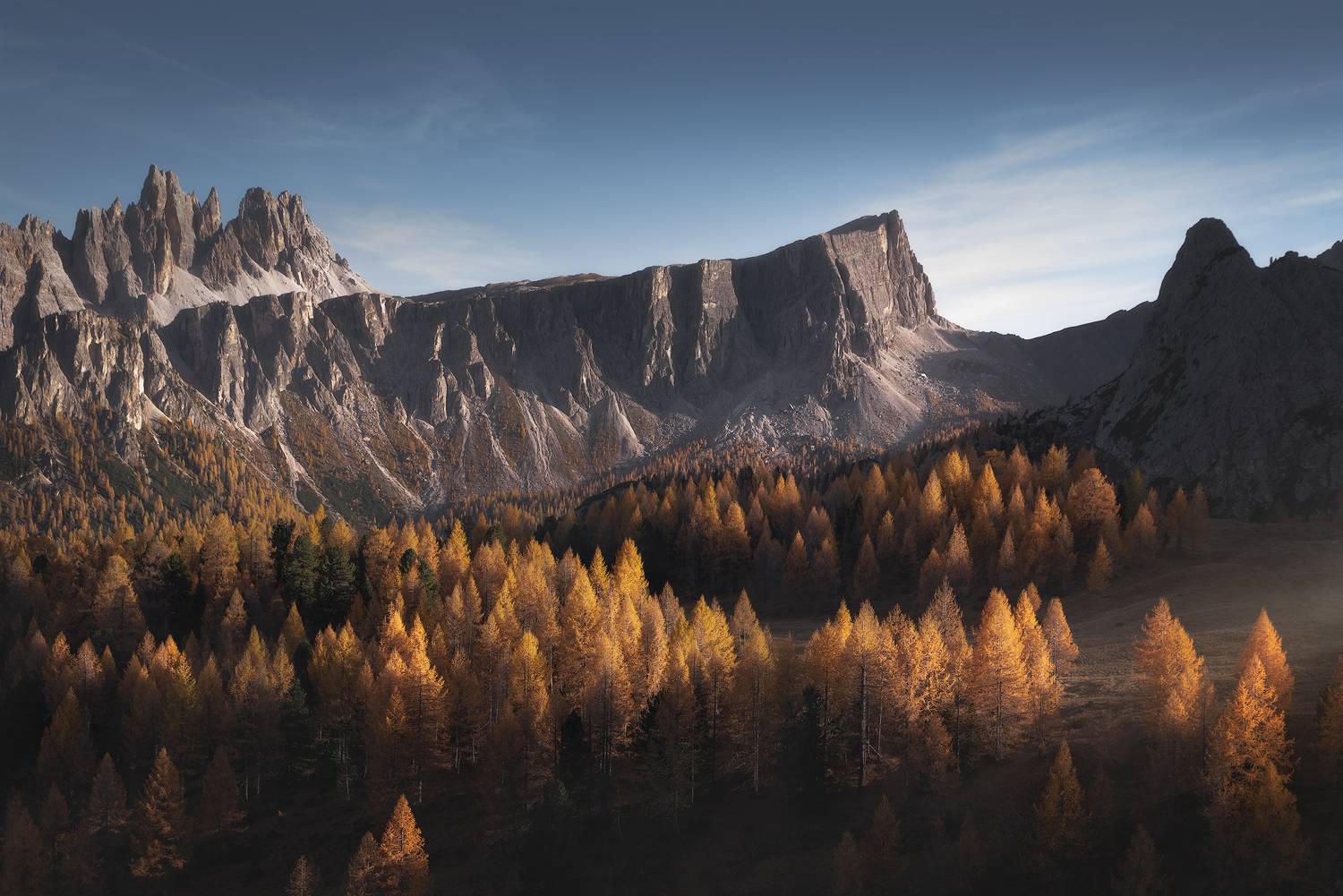 dolomiti, dolomites, sunrise, landscape, sky, sun, mountains, clouds, trees, italy, forest, Kar&aacute;di Zita